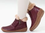 ELENA EDEN, gef&uuml;tterte Damen-Boots, Winterschuhe, Weite G, mit herausnehmbarem Fussbett BORDEAUX