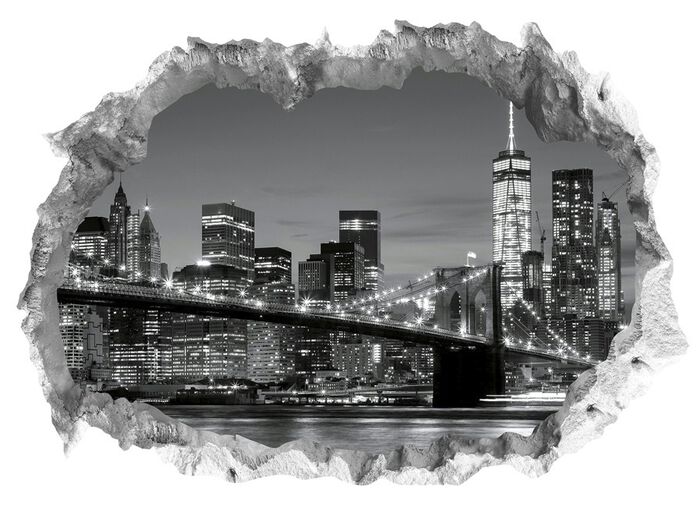 3D-Wand-Tattoo New York mit beeindruckendem 3D-Effekt 