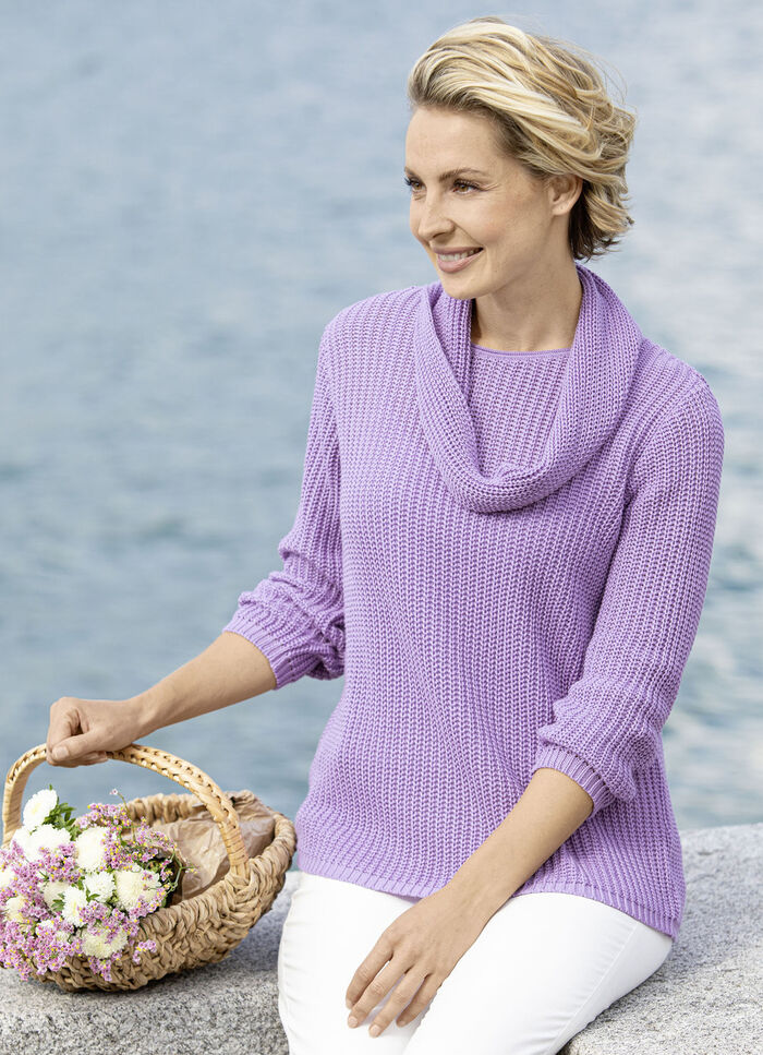 Pullover in Perlfang LAVENDEL