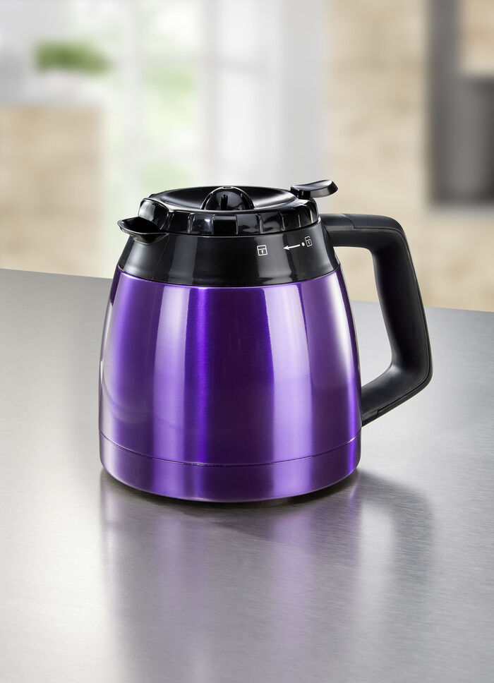 Beem Fresh-Aroma-Perfect III Duo Kaffeemaschine mit Glas- und Thermokanne LILA