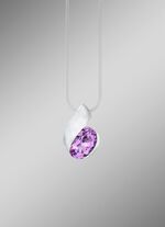 Moderner Anh&auml;nger mit echt Amethyst 