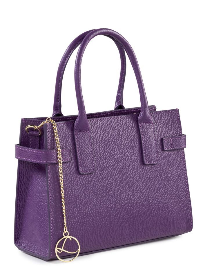 Laurina Tasche aus genarbtem Kalb-Nappaleder LILA