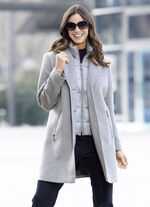 Kurzmantel in 2 Farben GRAU-HELLGRAU MELIERT