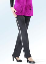 Hose mit angesagtem Zierband SCHWARZ