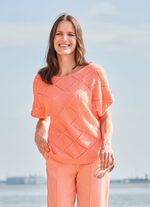 Pullover mit Ajour-Rautendessin 