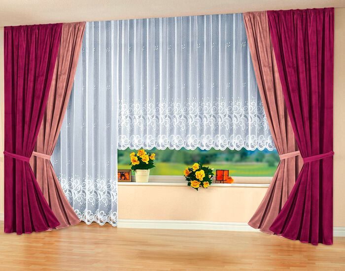 Formschöner M-Bogen Store mit Universalschienenband 