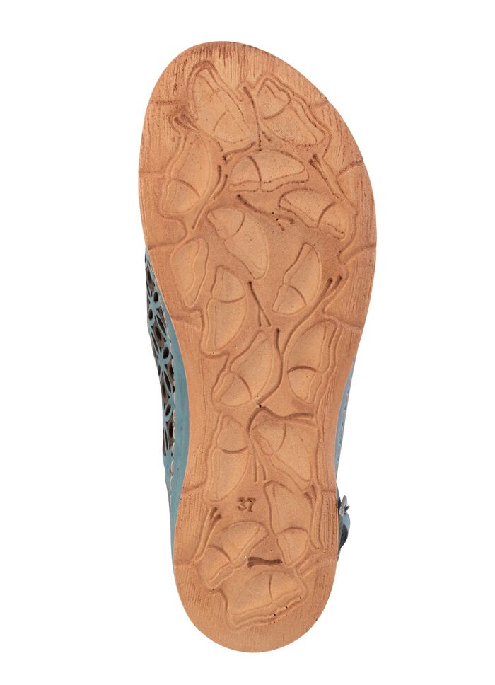 Gemini Sandale aus perforiertem, gepr&auml;gtem Nappaleder 