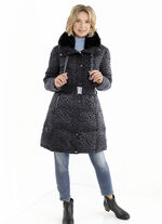 Kurzmantel mit Stretchgürtel 