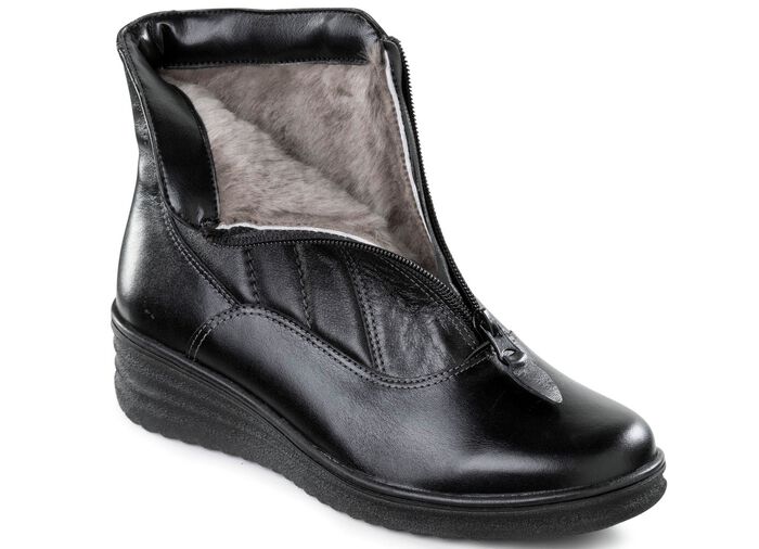ELENA EDEN, gef&uuml;tterte Damen-Stiefeletten, Winterschuhe, Weite H, mit Lammfell 