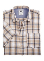 Kariertes Hemd von «Milano Italy» in 3 Farben BEIGE KARIERT