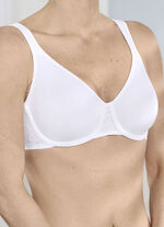 Triumph-Comfort Minimizer-Bügel-BH mit elastischer Tüllstickereispitze WEISS