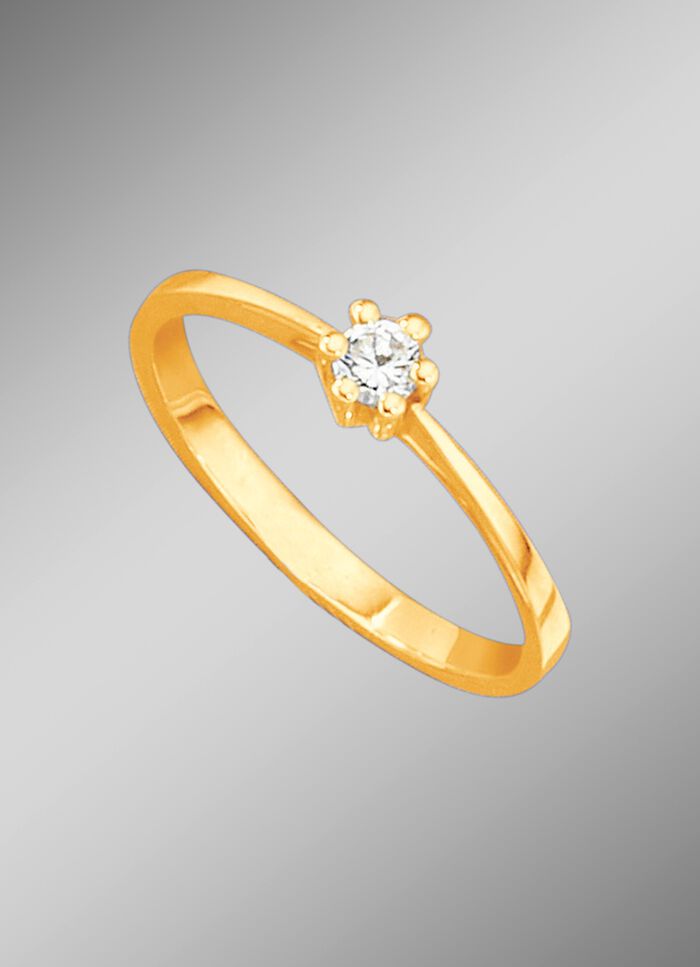 Damenring mit lupenreinem Brillant 