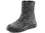 Waldläufer Stiefelette mit Zebra-Dessin SCHWARZ-GRAU