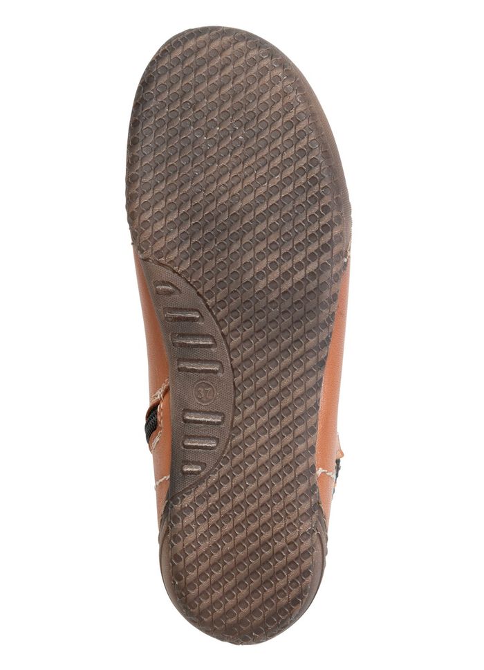 ELENA EDEN Schn&uuml;r-Bootie mit gepolstertem Textil-Schaftrand COGNAC