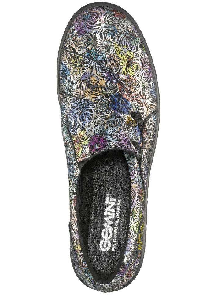 Gemini Slipper aus Rind-Nappaleder SCHWARZ-BUNT