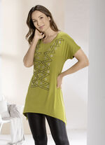 Longshirt mit überschnittener Schulterpartie PISTAZIE