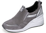Slipper aus Rind-Veloursleder GRAU