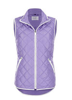 Steppweste mit Kontrastpaspelierung LILA