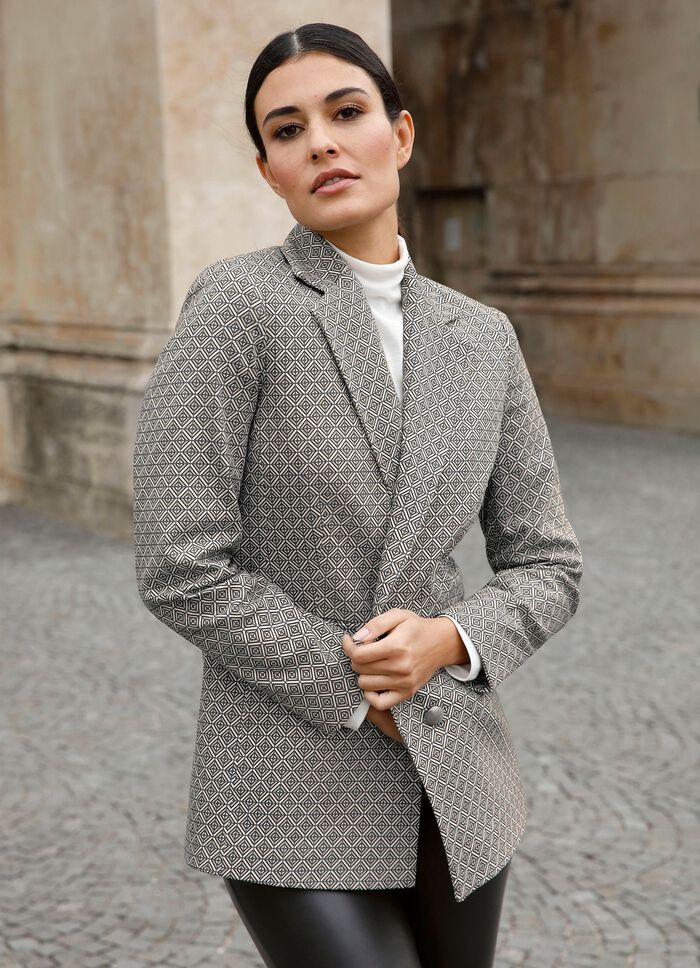 Blazer mit grafischem Dessin 