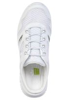 Sportlicher Damen-Sabot, mit herausnehmbarem Fussbett WEISS