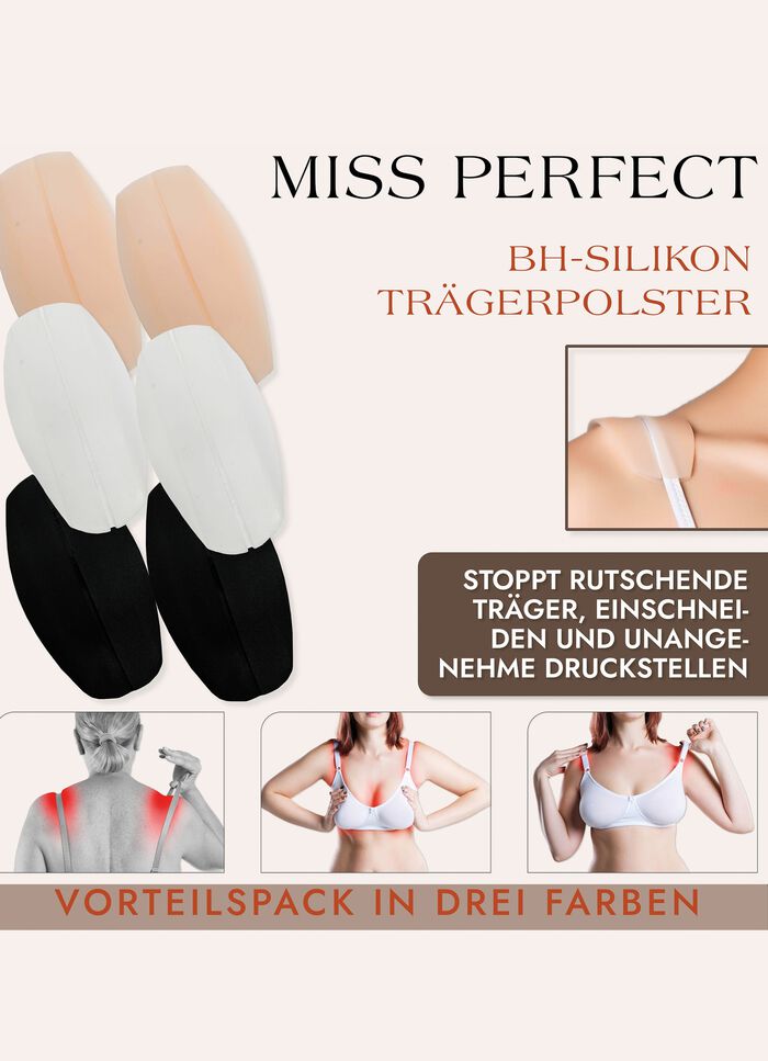 3 Paar Tr&auml;gerpolster, verhindern das Einschneiden der Tr&auml;ger in die Schultern 