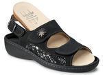 ELENA EDEN, bequeme Damen-Sandalen, Weite H, mit herausnehmbarem Fussbett SCHWARZ