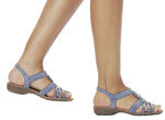 Remonte Riemchen-Sandalen mit Metallschmuck JEANS