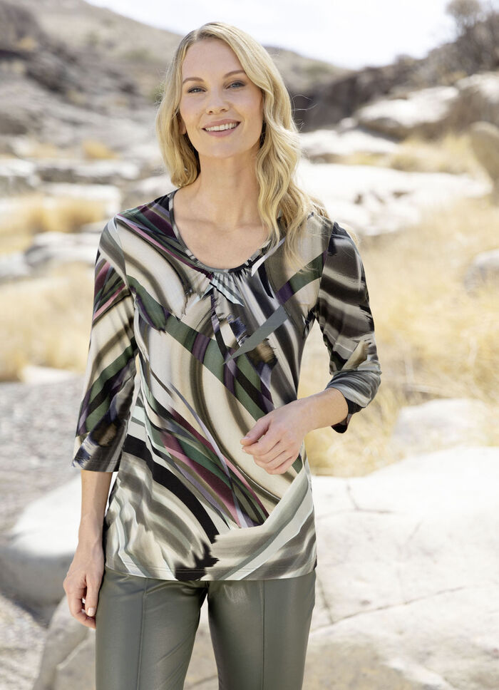 Shirt mit farbbrillantem Allover-Druck 