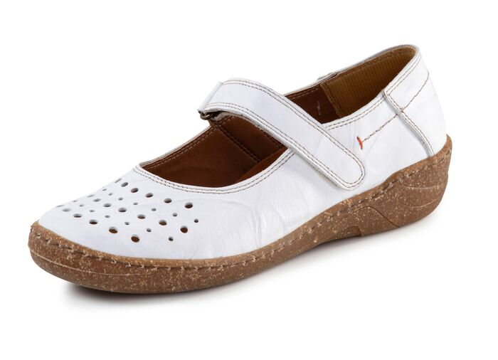 ELENA EDEN Slipper aus schattiertem Nappaleder WEISS