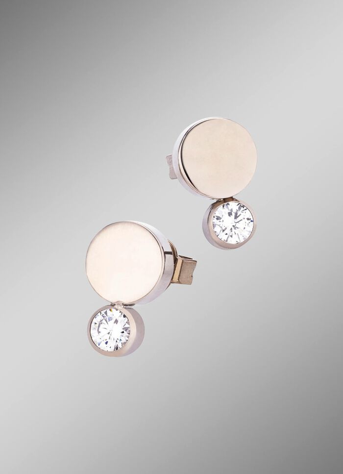 Ohrstecker aus Titan mit synth. Zirkonia 