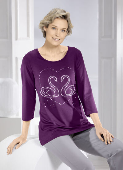 Shirt mit edler Strasszier 