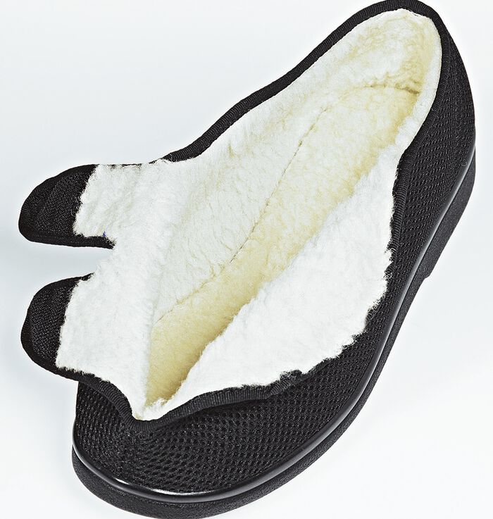 Wohlf&uuml;hlschuh Gentle Walk mit Wollfutter SCHWARZ