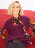 Pullunder mit &uuml;berschnittener Schulter BEERE