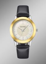 Quartz-Damenuhr mit 3 wechselbaren L&uuml;netten 