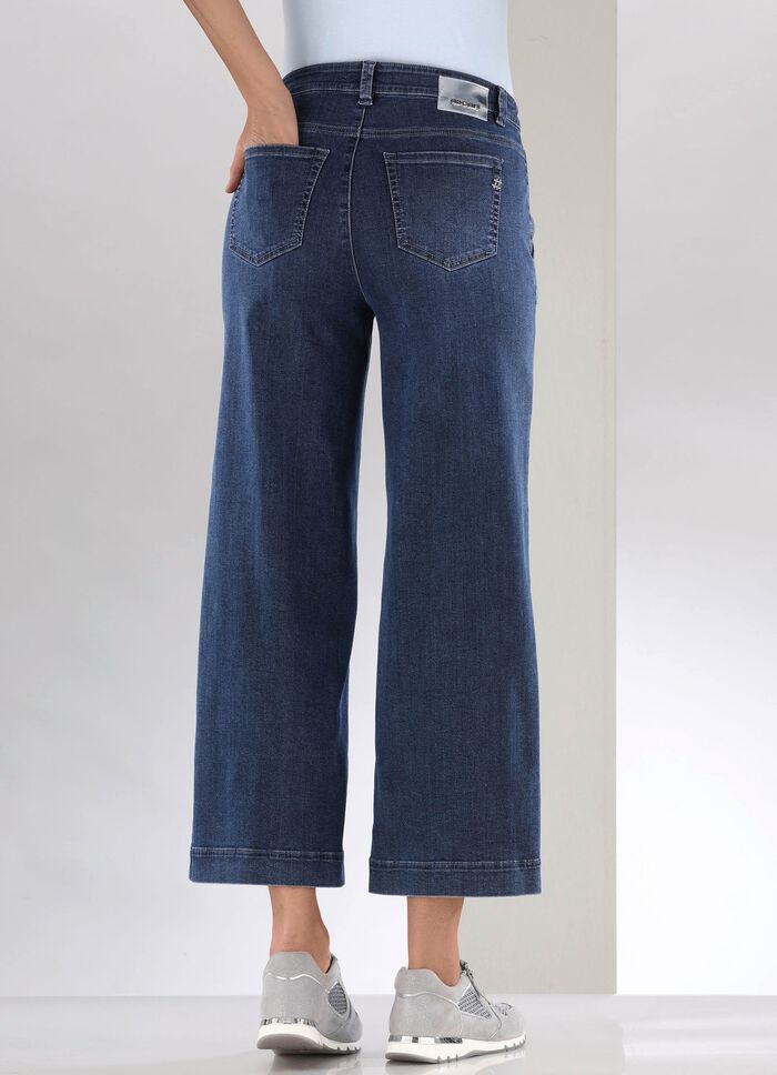 Jeans-Culotte mit luftig-weitem Bein 