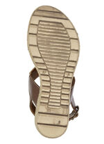 Gemini, trendige Damen-Sandaletten, Weite G, aus Leder BRAUN-BEIGE