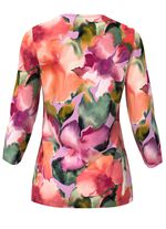 Pullover in floralem Feinstrick 