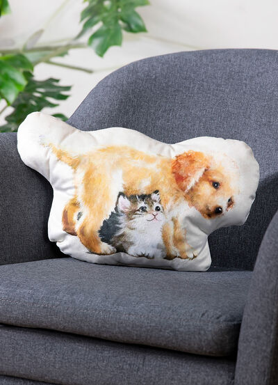 Formkissen mit Hund und Katze  Formkissen mit Hund und Katze