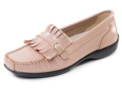 ELENA EDEN, klassische Damen-Slipper, Weite H, mit herausnehmbarem Lederfussbett 