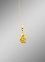 Romantischer Anh&auml;nger Rose, beweglich, mit Struktur 