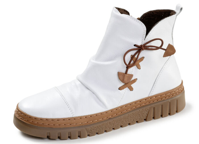 Gemini, modische Damen-Boots, Weite G, Winterschuhe,  mit herausnehmbarem Fussbett WEISS