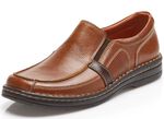 GINO GALANTE, klassische Herren-Slipper, mit herausnehmbarem Fussbett COGNAC