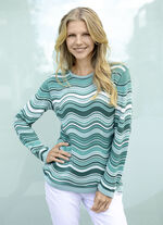 Pullover mit Ringeldessin MINT-PETROL-MULTICOLOR