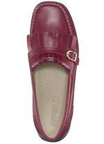 ELENA EDEN, klassische Damen-Slipper, Weite H, mit herausnehmbarem Lederfussbett BORDEAUX