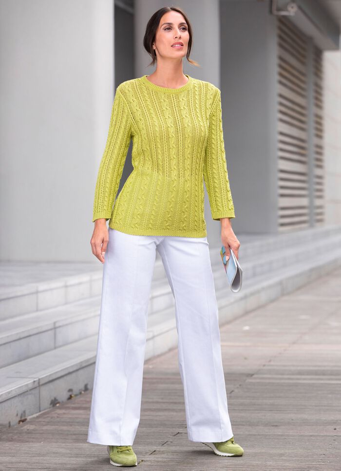 Pullover mit dekorativem Strukturmix 