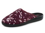 Zweierpack Pantoffeln aus samtig, weichem, bedrucktem Textilmaterial 1X BLAU, 1X BORDEAUX