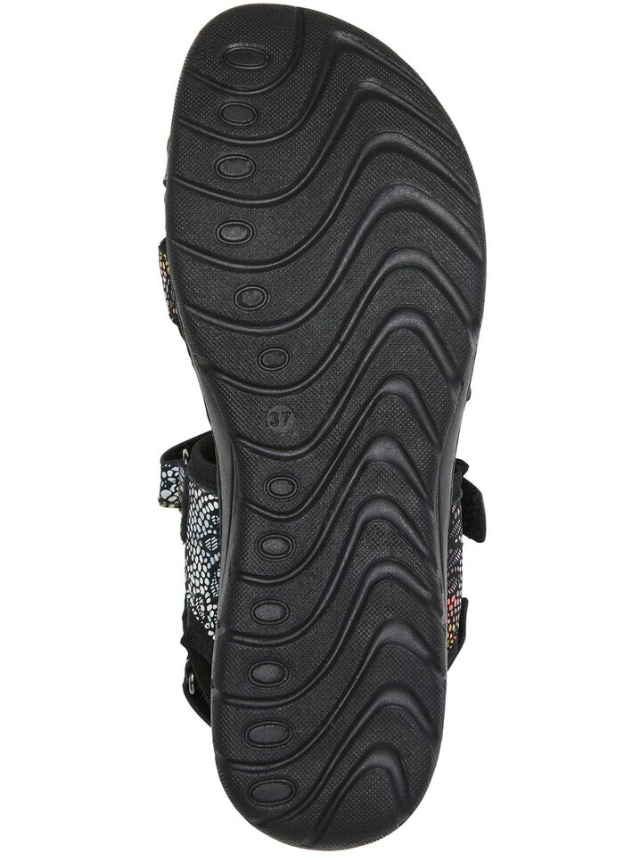 Gemini Trekking-Sandale mit bunter Floral-Pr&auml;gung SCHWARZ