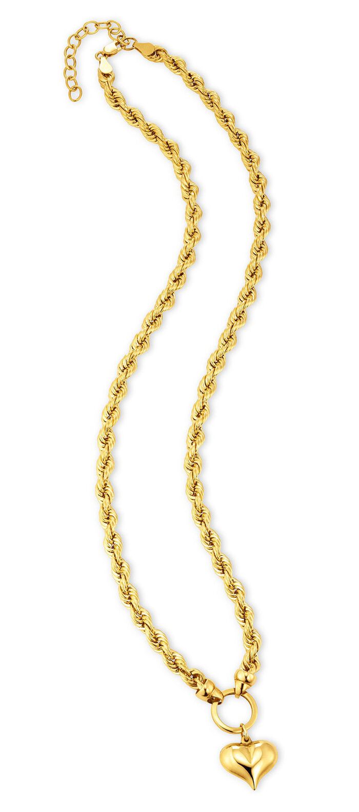 Kordelkette mit Herz-Anh&auml;nger 