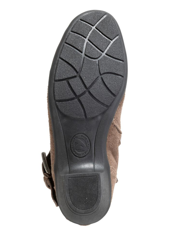 ELENA EDEN Stiefelette mit flotter Raffung und Zier-Schliesse TAUPE