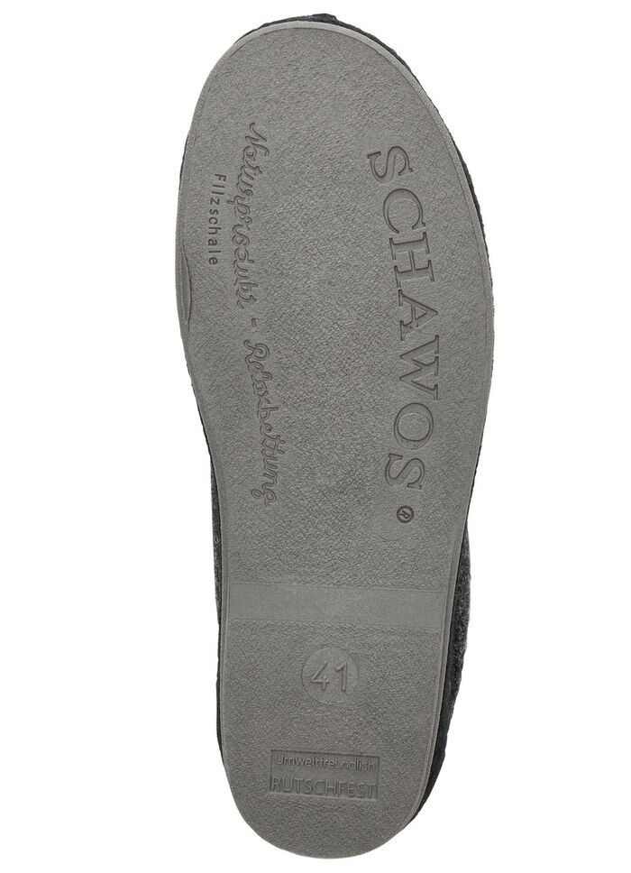 Gef&uuml;tterte Herren-Hausschuhe, mit Schurwolle ANTHRAZIT-SCHWARZ